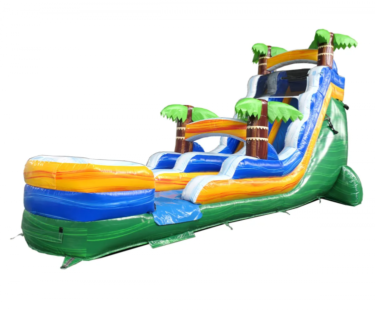 Tropical Green Marble Water Slide